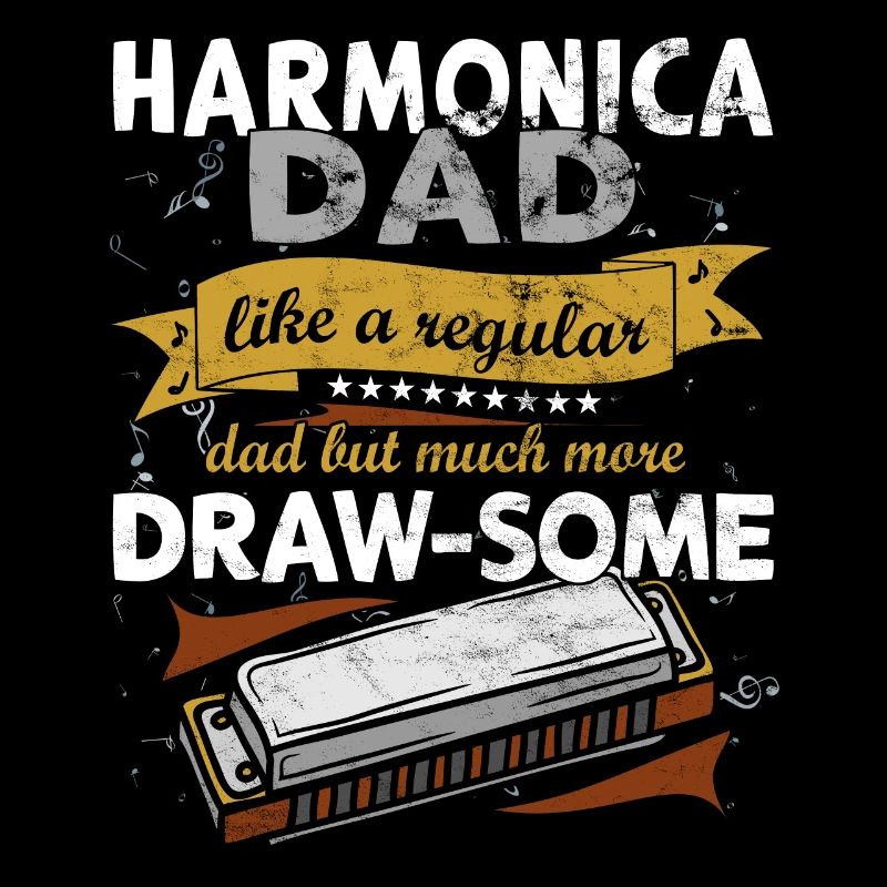Funny vintage harmonica instrument