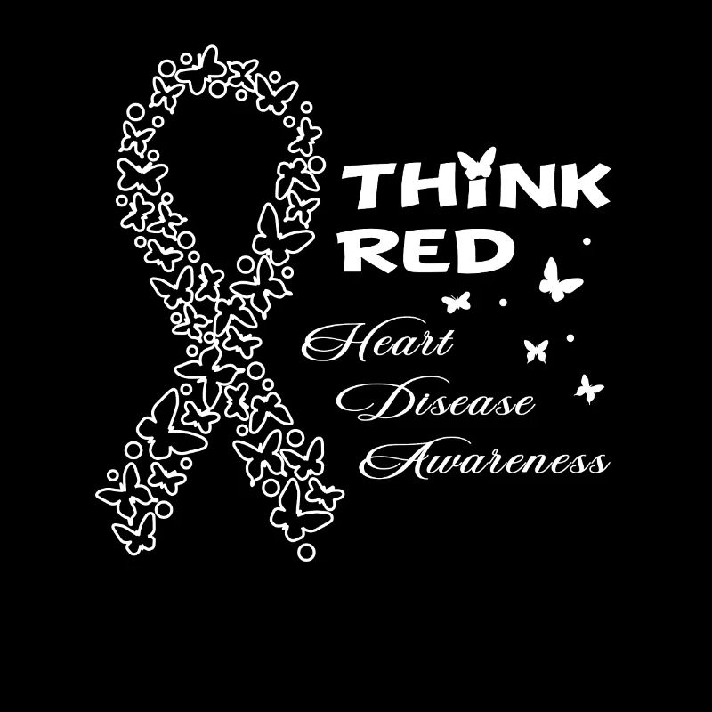 Gehen Sie Red Ribbon Herzkrankheitsbewusstsein