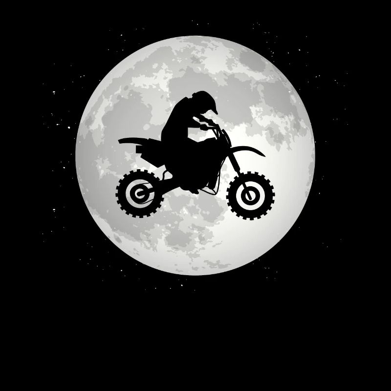 Full Moon - Guy Motorcycle -