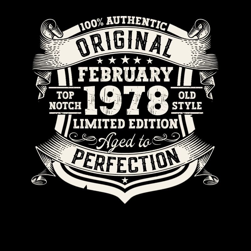 February born 1978 45th birthday gift man