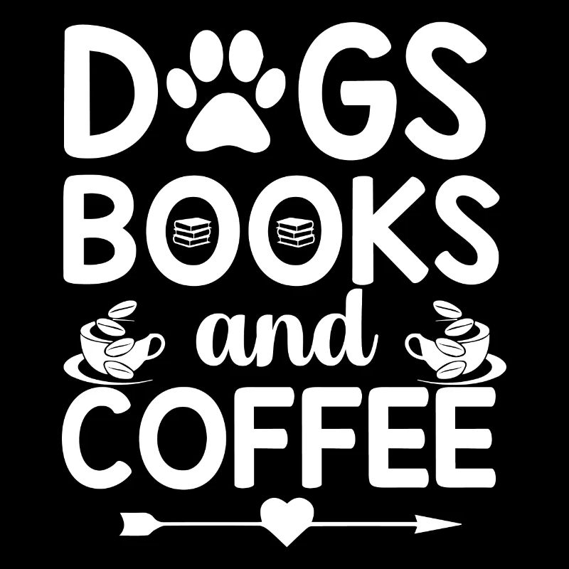 Hundebücher und Kaffee - Herz und Pfeil