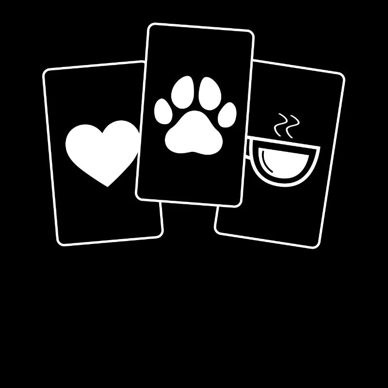 Herz - Kaffee - Hundepfote -