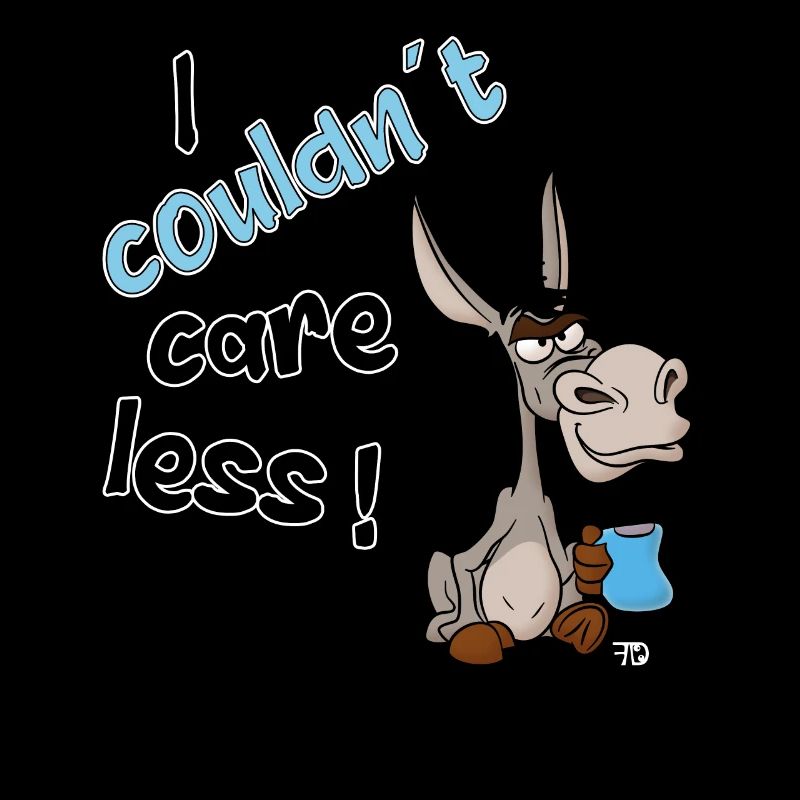 I couldn't care less. grim funny donkey