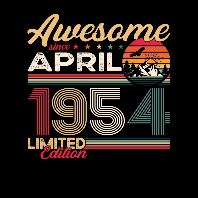 69th birthday man April born 1954 Awesome