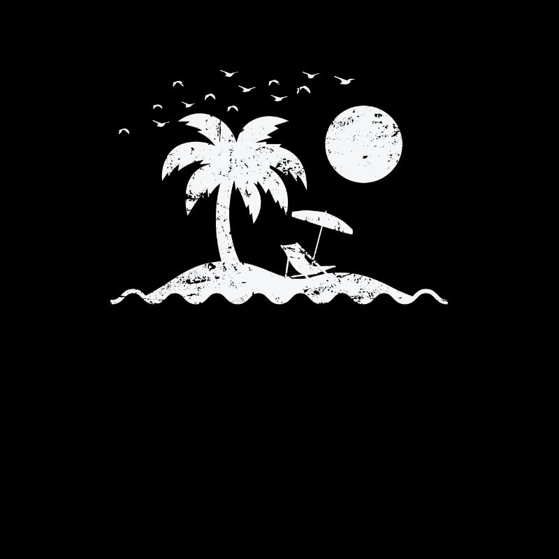 Île avec palmiers et vacances à la plage