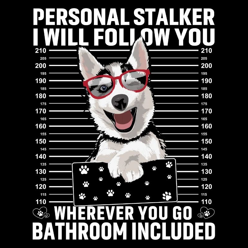 Husky Stalker Funny Saying