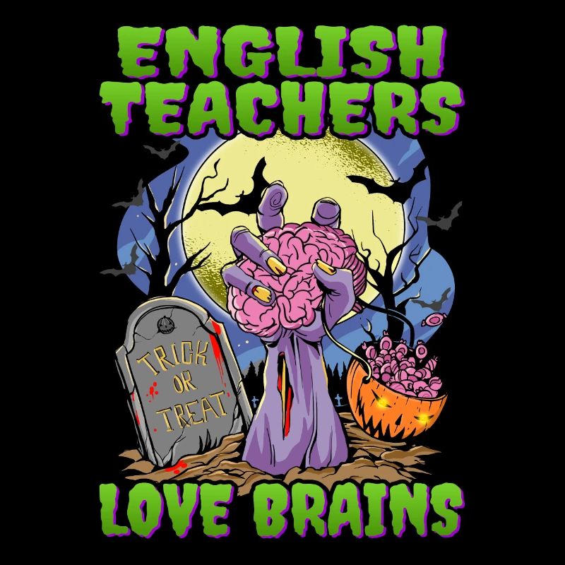 Englischlehrer - Zombiehand Halloween