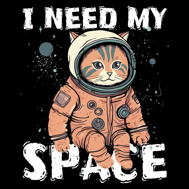 Chat J’ai besoin de mon chat d’astronomie de jeu de mots spatial