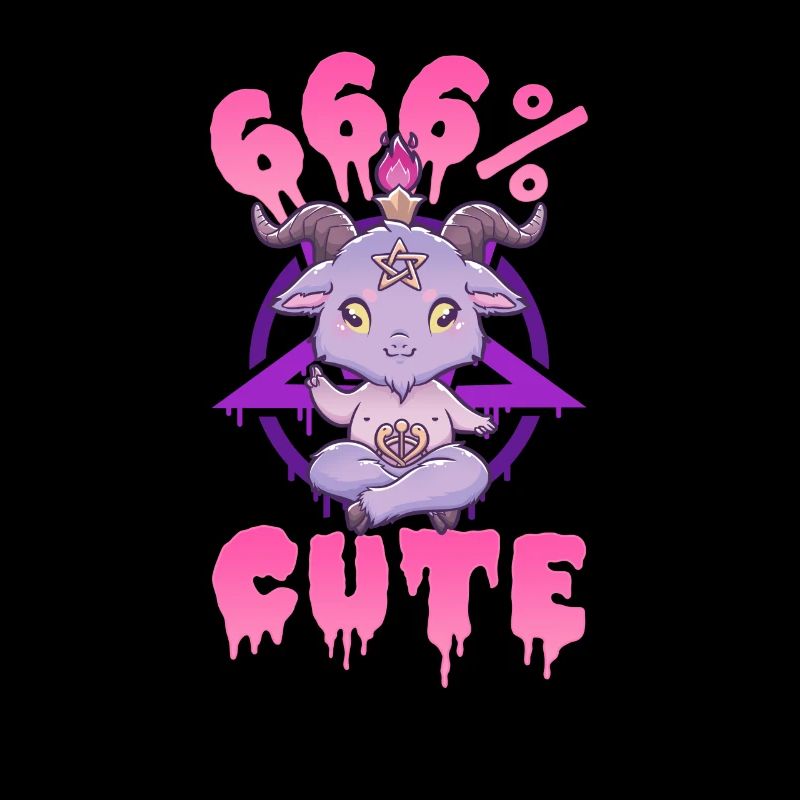 666% Cute Satanic Chibi Anime Kawaii Baphomet