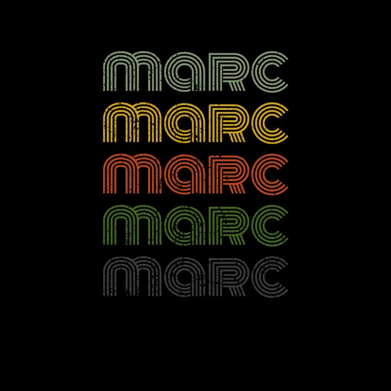 70er Retro Name Vintage Personalisieres Marc