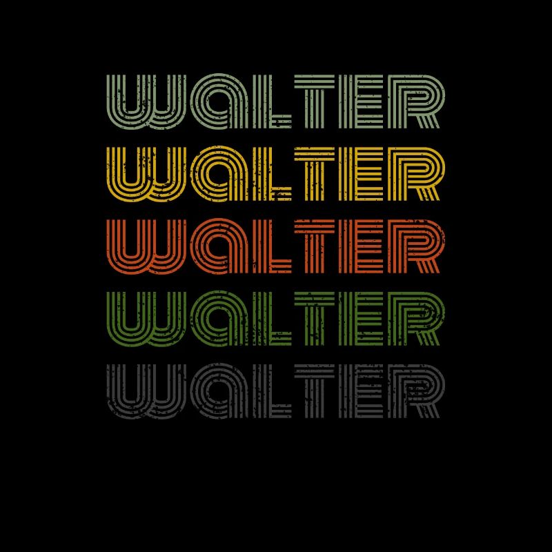 70s Retro Name Vintage Personalized Walter