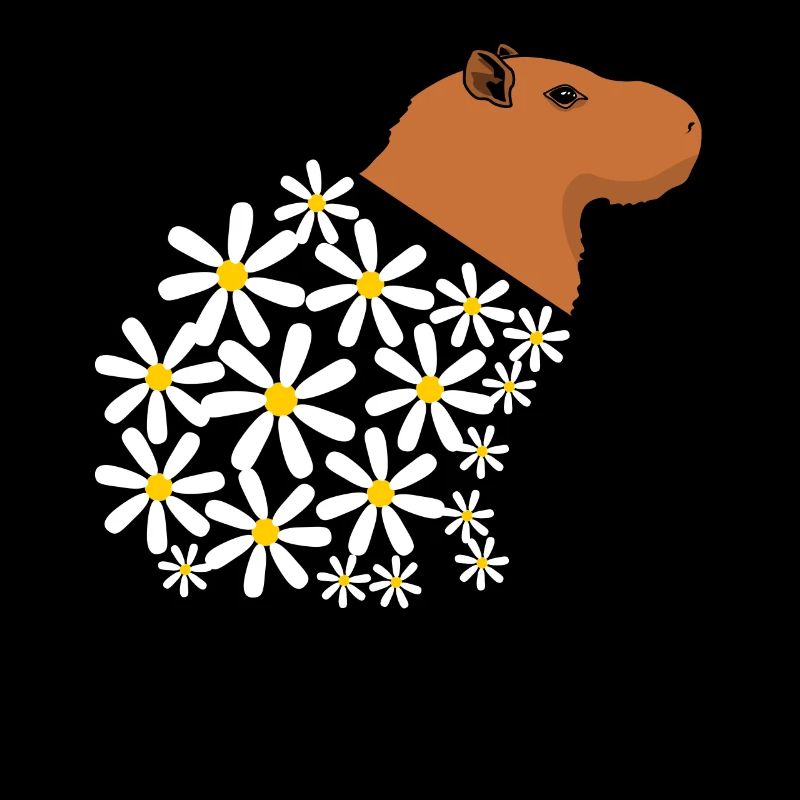 Daisy capybara from flowers