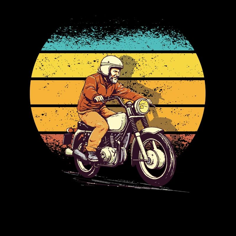 Retro Simsonfahrer Mofa Moped fan