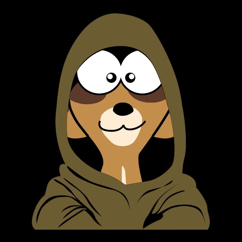 Erdmännchen mit Kaputze