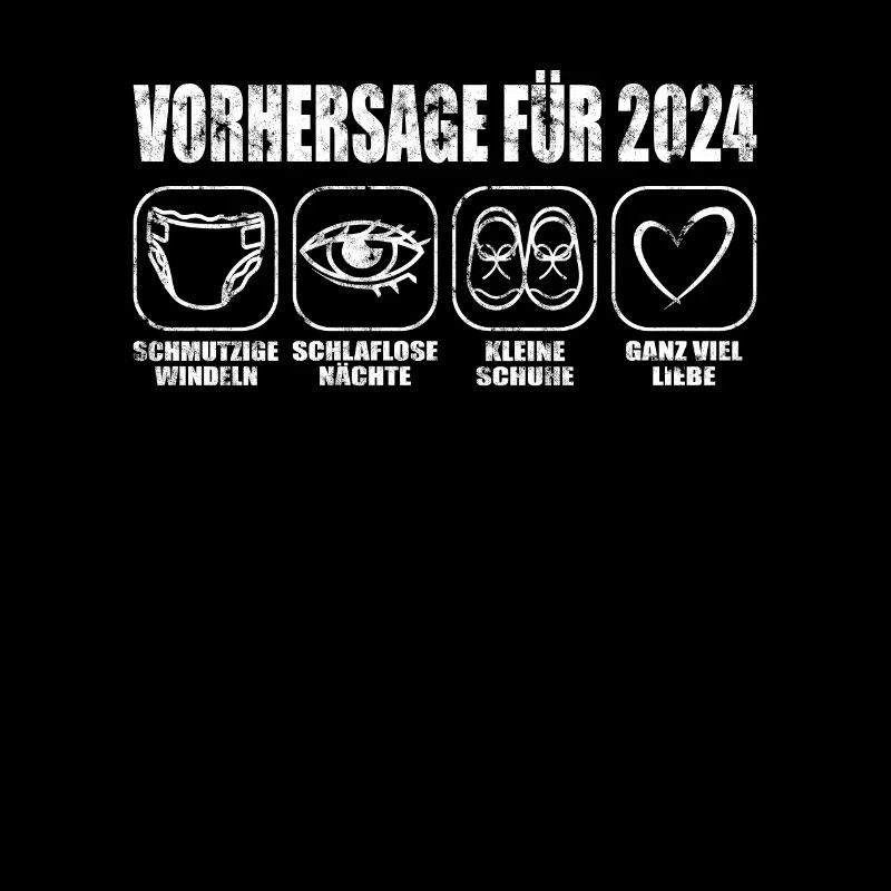 Vorhersage 2024 Werdende Eltern Babybauch