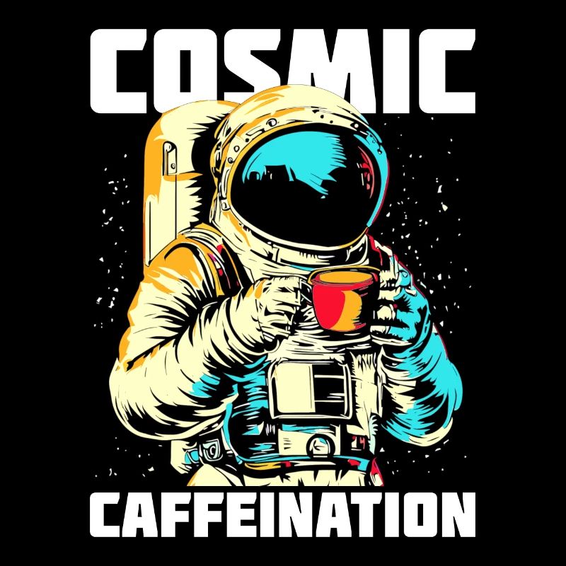 Coffee Astronaut Caffeine Pop Art