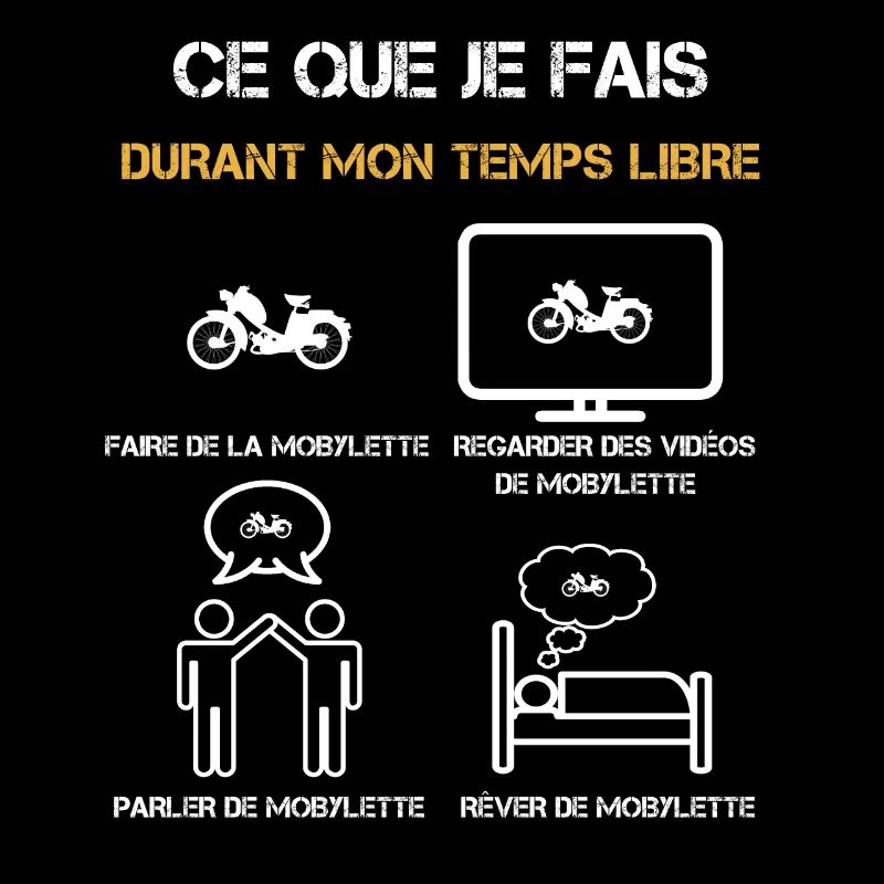 mobylette temps libre humour