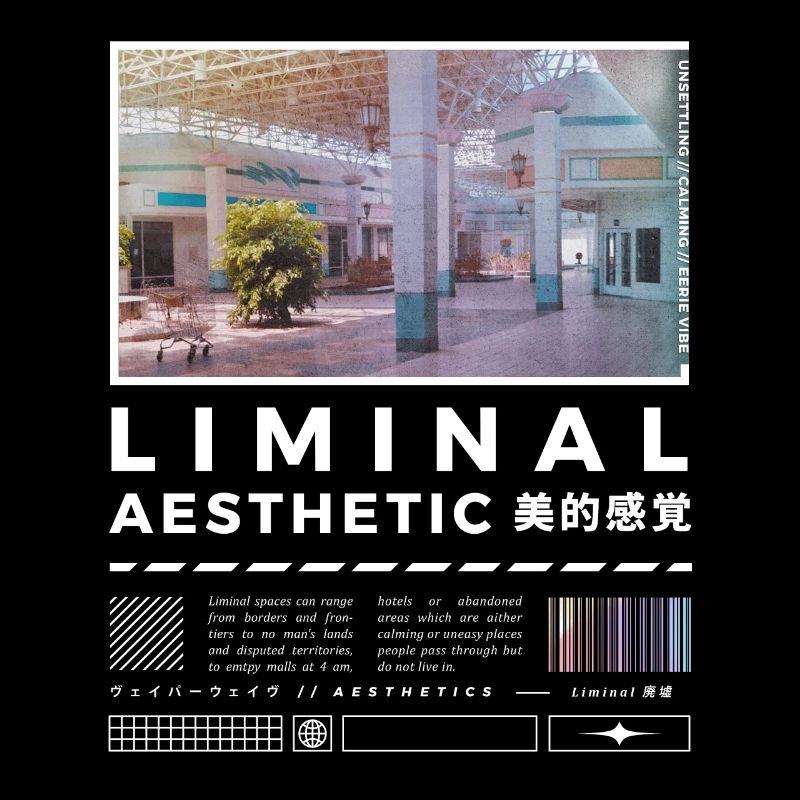Liminal Spaces Retro 80s & 90s Aesthetic Vaporwave