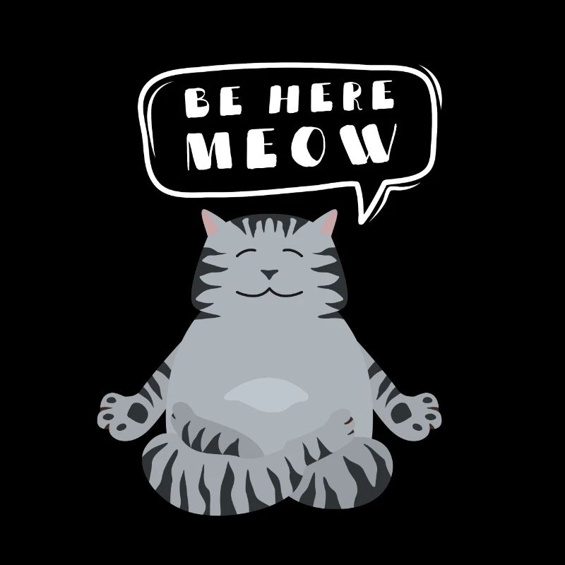 Chat de yoga - Be Here Meow