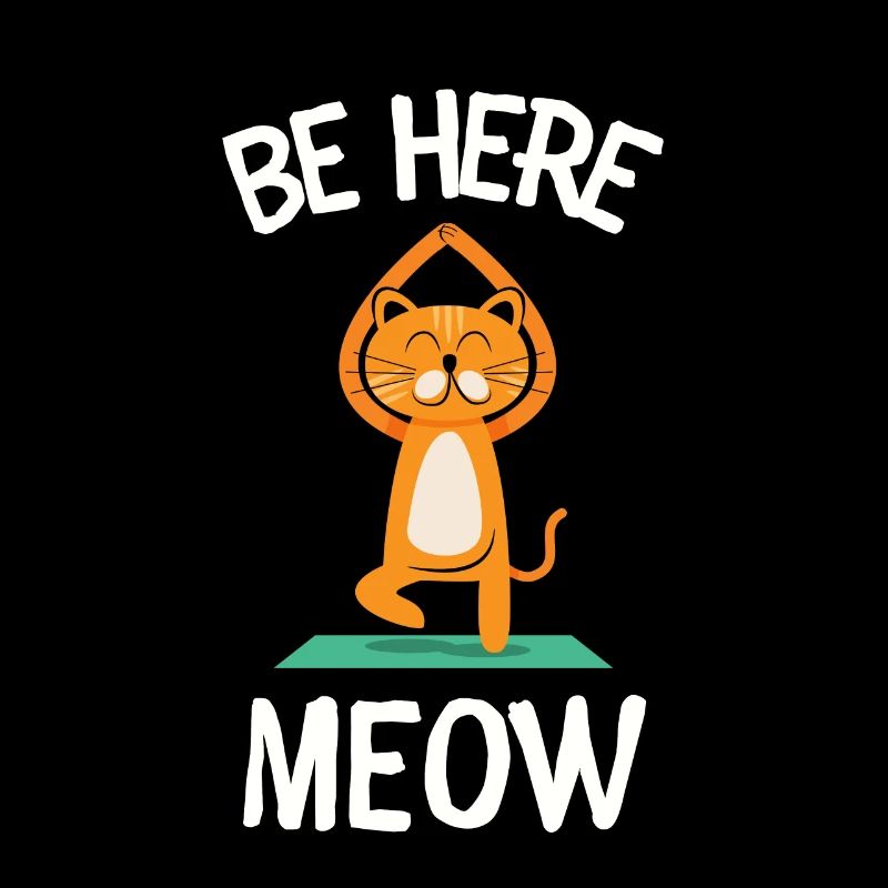 Chat de yoga - Be Here Meow