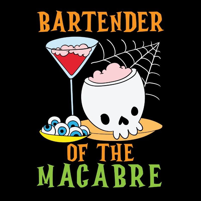 Bartender of the macabre bartender Halloween