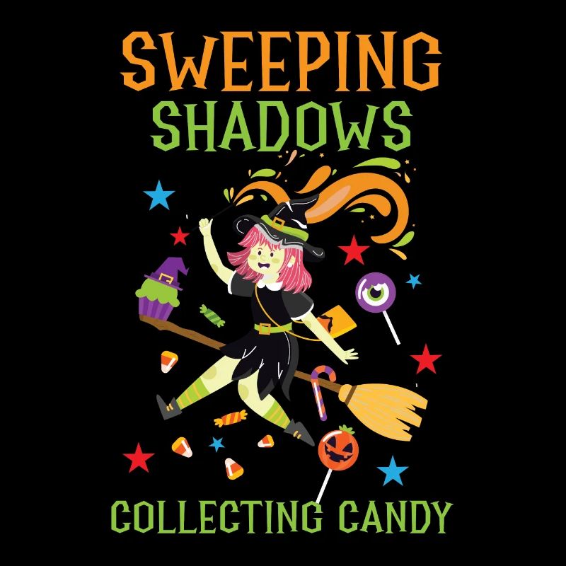 Sweeping Shadows Collecting Candy Halloween