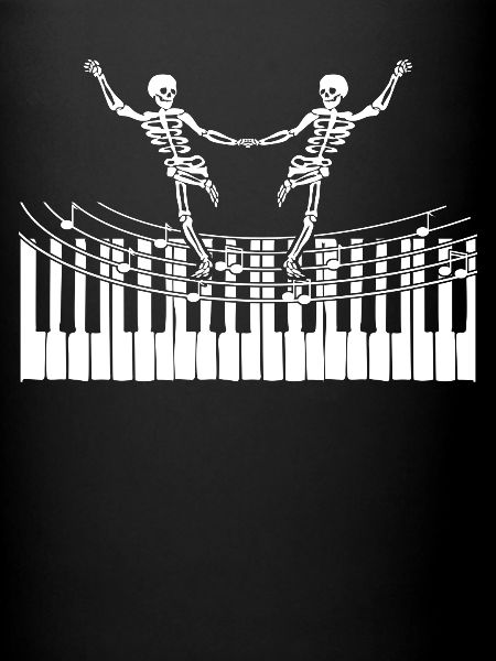 Squelette Squelettes Piano Danse