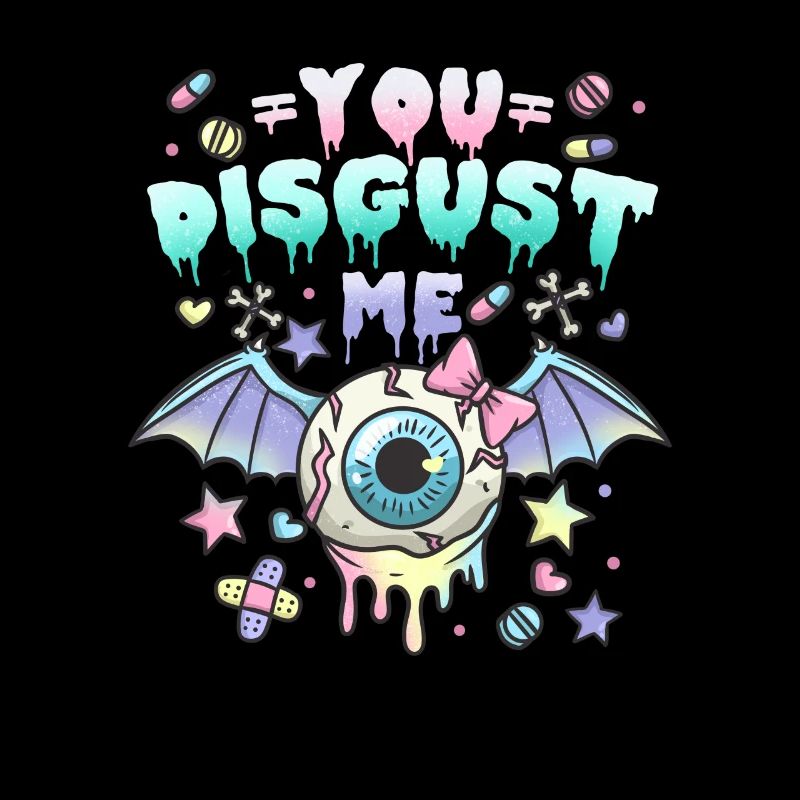 You Disgust Me Chibi Kawaii Anime Pastel Goth
