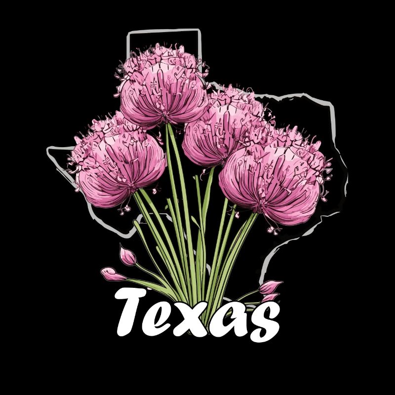 Texas Flagge Mit Floralem Frühling Texas