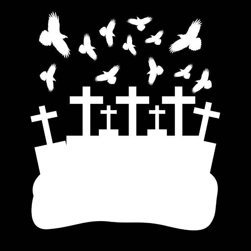 Raven Crow Grave Yard Cemetery Crows