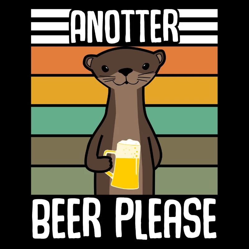 Otter With Retro Beer