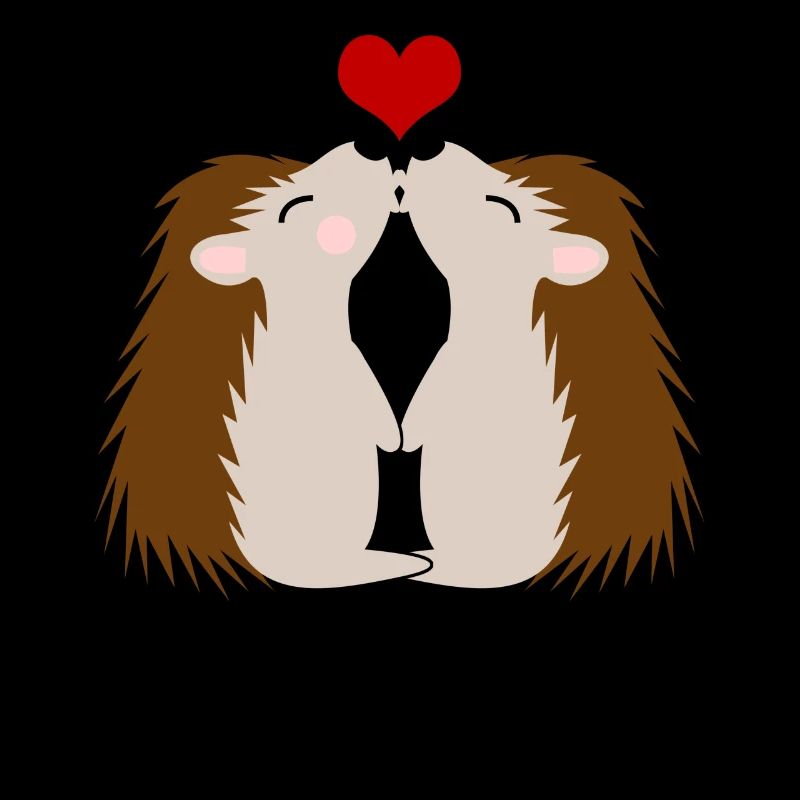 Hérisson embrassant hérissons