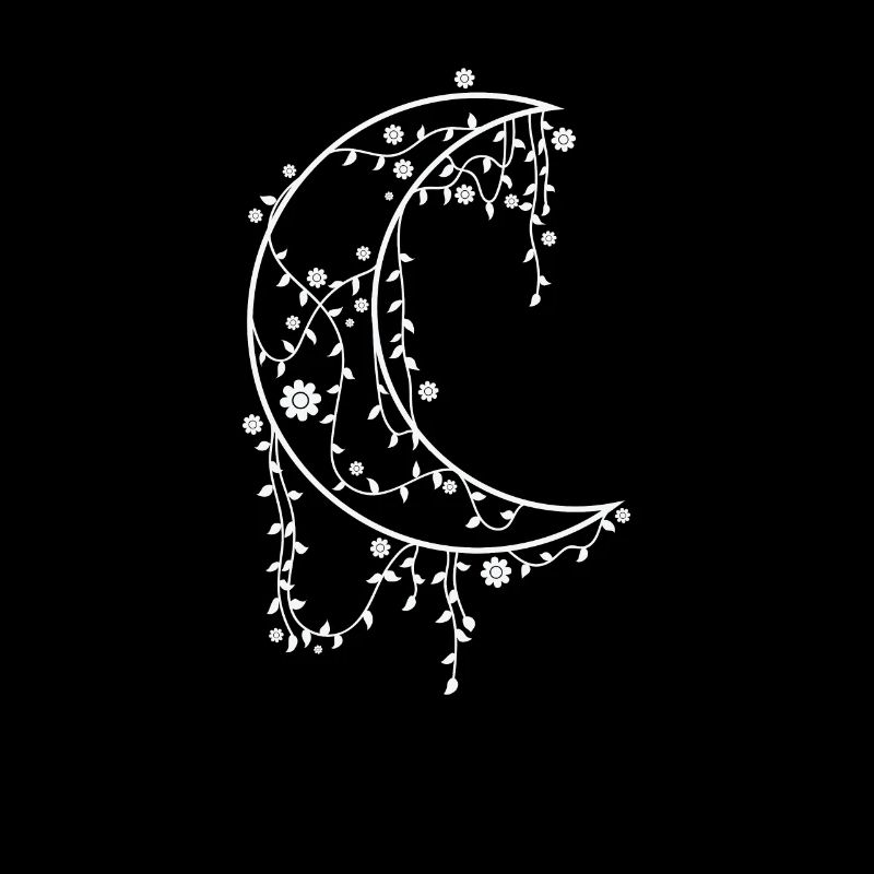 geschmückter Mond Nachthimmel