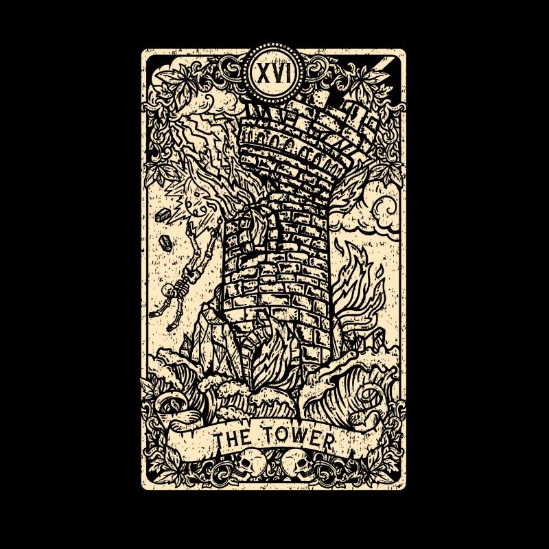 The Tower I Goth Tarot Card I Fortune Teller