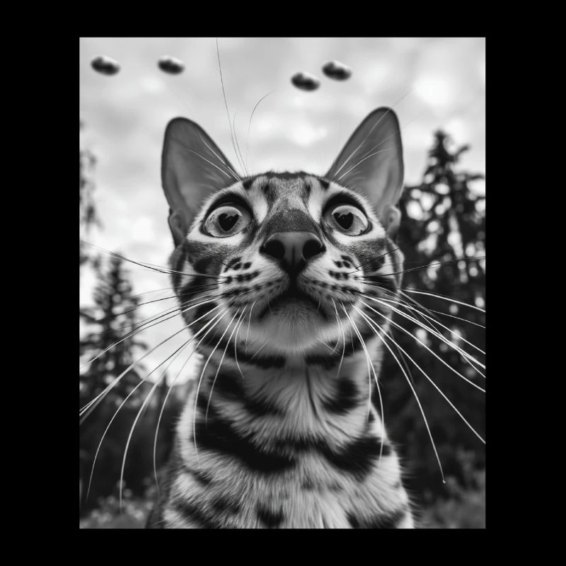 Cat - Alien Selfie Bengal UFO