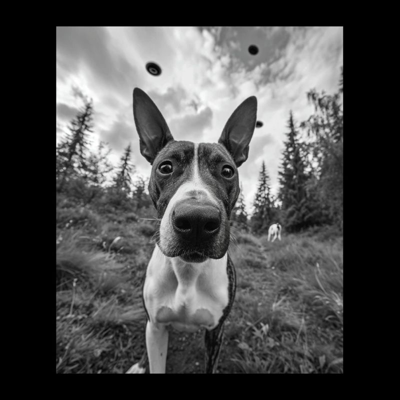 Dog - Alien Selfie Bull Terrier UFO