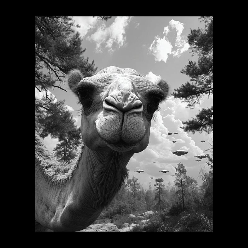 Selfie - Alien Selfie Camel UFO