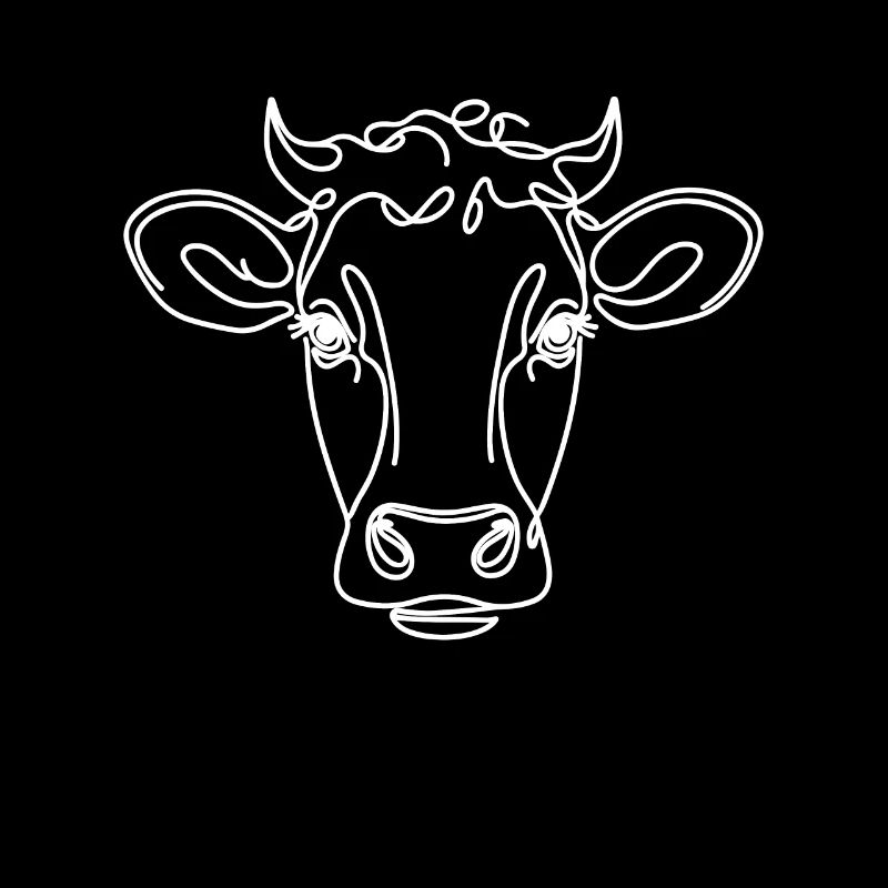 Line Art Papa Maman - Vache