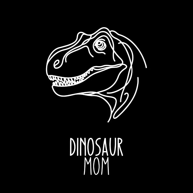 Line Art Best Mama - Dinosaure