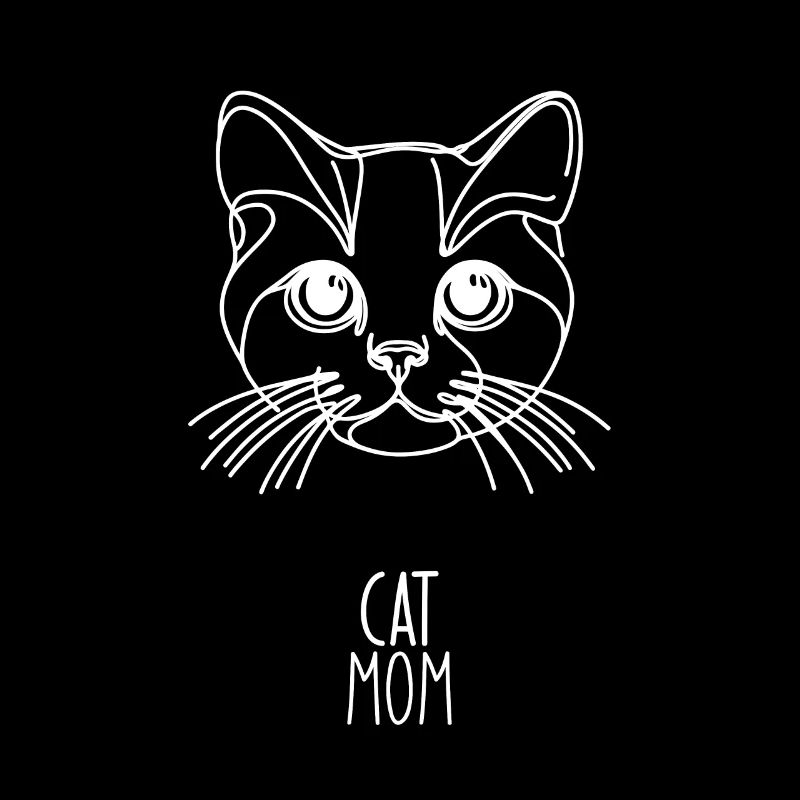 Line Art Best Mama - Katze