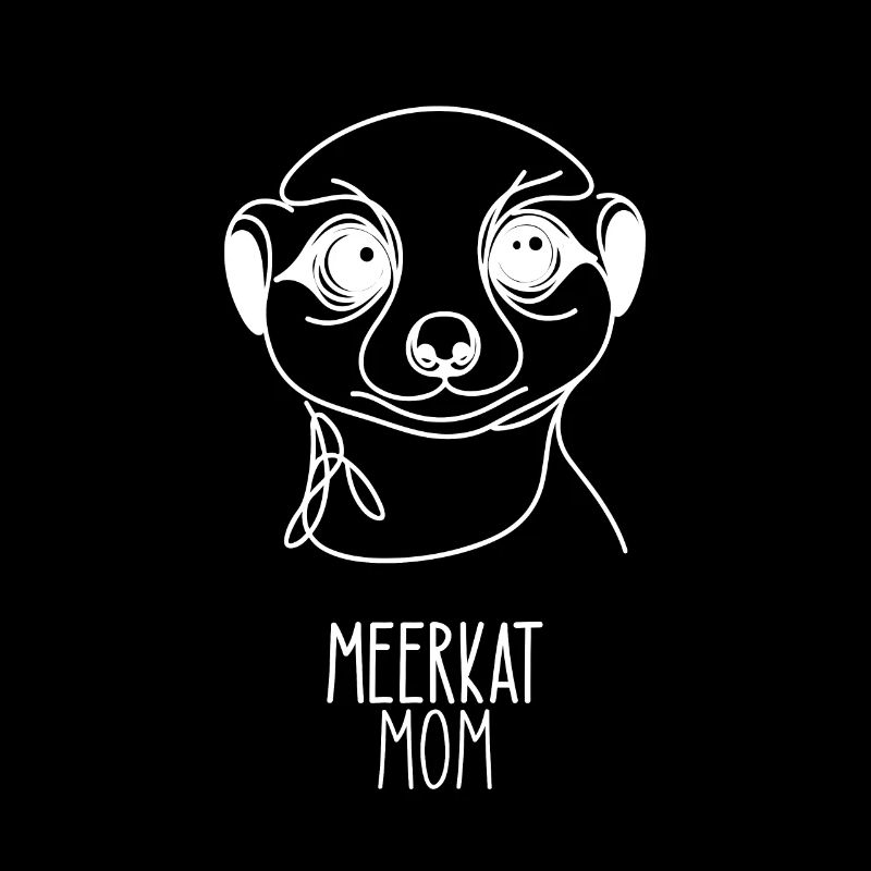 Line Art Meilleure Maman - Suricate