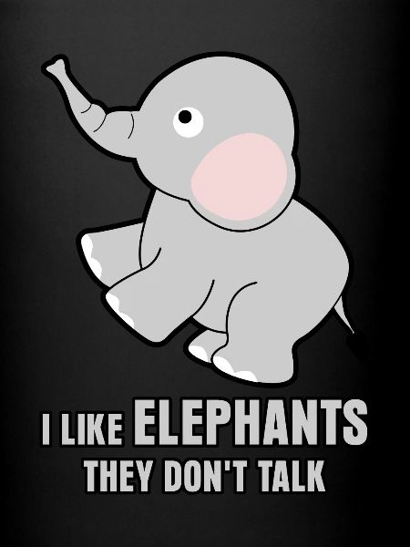 Éléphants Mignon Blague Éléphant