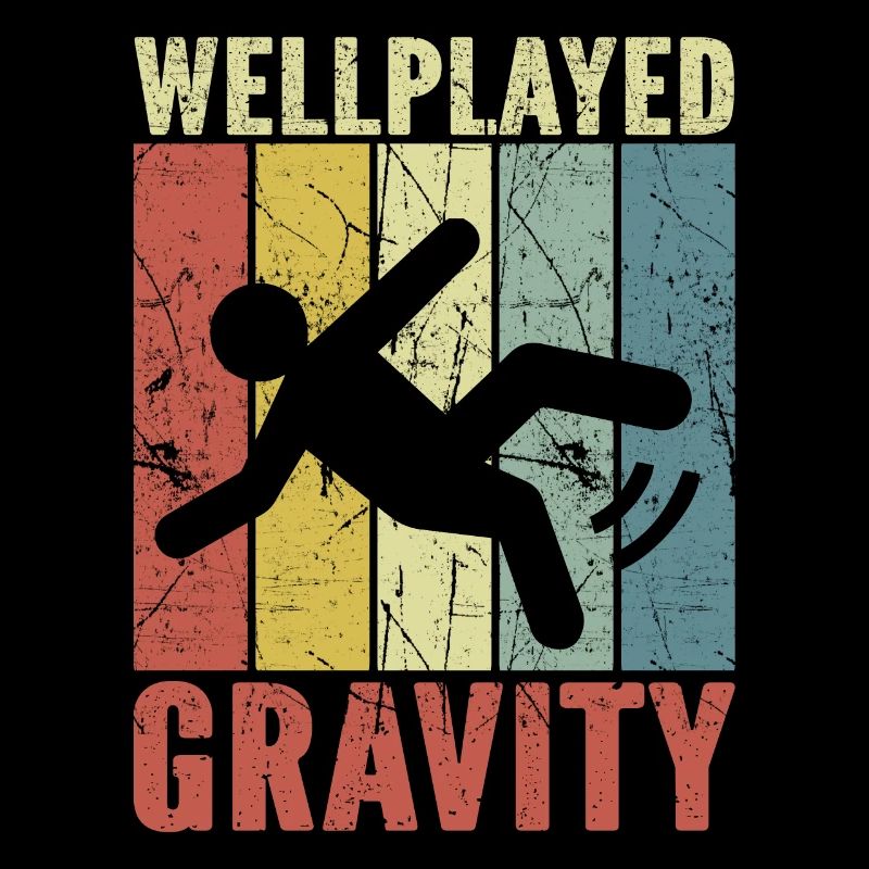 Well Played Gravity Broken Bone Retro Vintage
