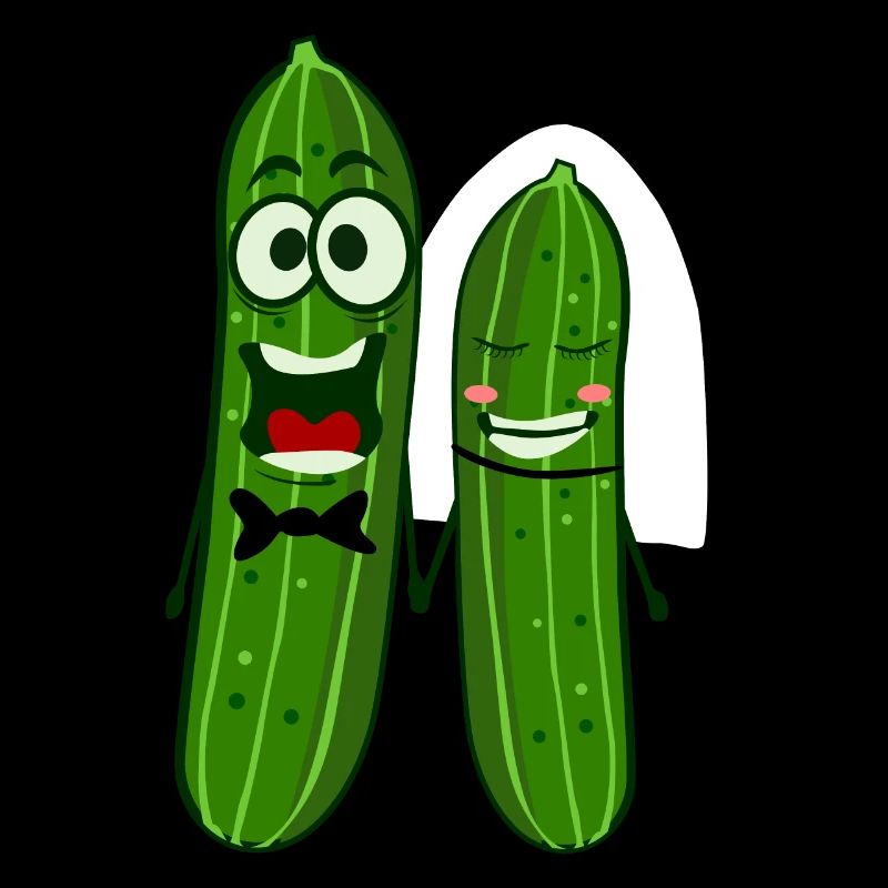 Cucumber Bride Groom Wedding