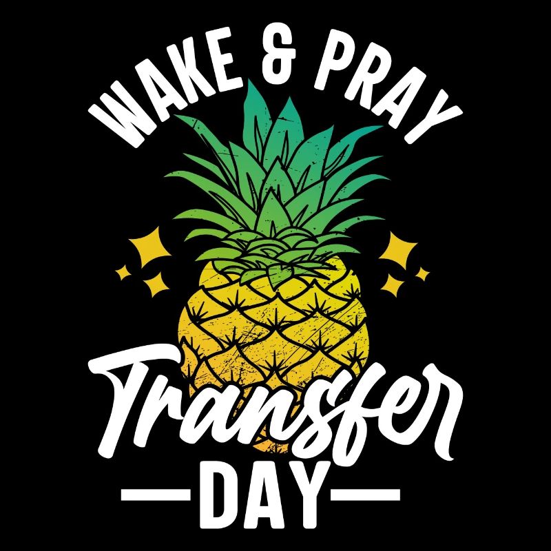 Wake Pray Transfer Day Orange Ribbon IVF Egg
