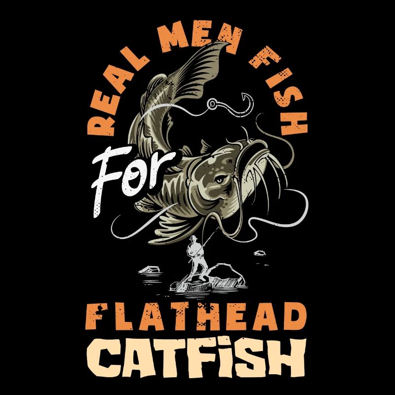 Funny catfish lover flathead fish