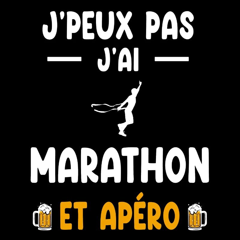 Läufer Ich kann nicht Ich kann einen Marathon-Aperitif haben