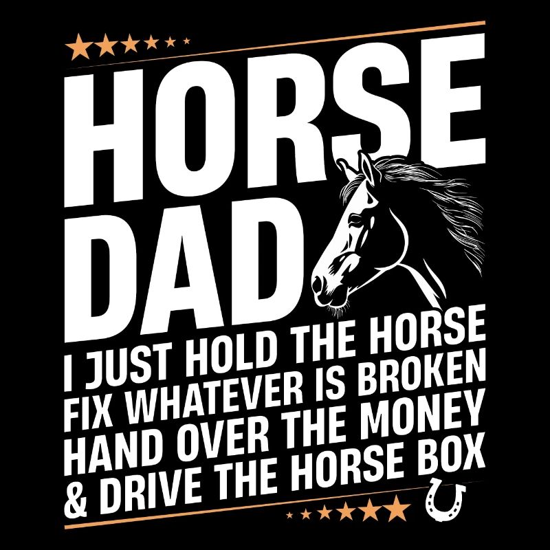 Cheval Papa Drôle Cavalier Cavalier Papa équestre