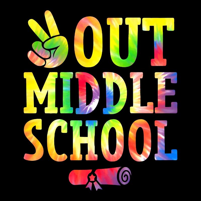 Peace Out Middle School Classe de 2024 Tie Dye