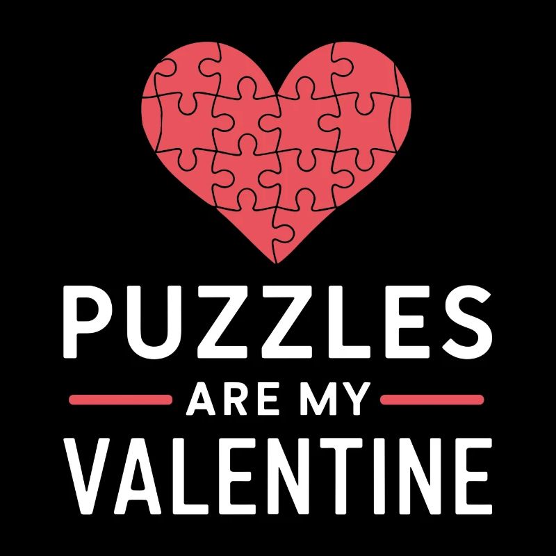 Puzzles sont ma Saint-Valentin Funny Pun Jigsaw Puzzle
